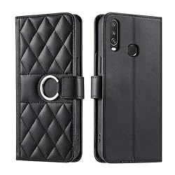 Lucyliy Compatible with vivo Y15 Case Flip PU