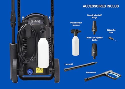 Nettoyeur Haute Pression Core 130 Bars avec PowerControl - Mini Nettoyeur pour l'extérieur, Terrasses, Fenêtres et Voitures (1500 W) 128471256