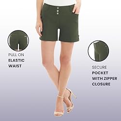 Rekucci Women’s Trendy Pull-On Shorts