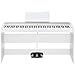 Korg B1SP Digital Piano with Stand, Three-Pedal Unit - White