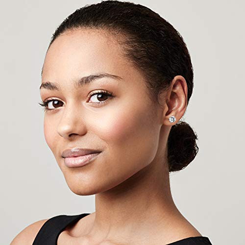 FIBO STEEL 4 Pairs Stud Earrings for Men Women Stainless Steel Non Piercing Fake Gauges