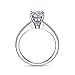 Hafeez Center 4-Prong Set 1.0 CT Princess Brilliant Cut Simulated Diamond CZ Solitaire Engagement Wedding Ring Rhodium Plated Sterling Silver, 2.16 CTW