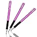 MEKO(2 Pcs) [2 in 1 Precision Series] Disc Stylus/Styli for All Touch Screen Devices Bundle with 4 Replaceable Disc Tips, 2 Replaceable Fiber Tips - (Black/Purple)
