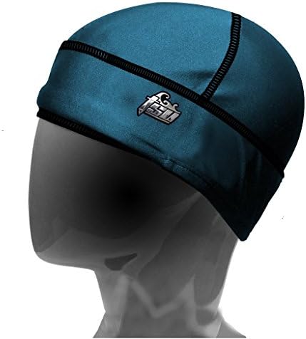 TSURAG Tsu3 Compression Cap, Teal with Black Stitches (Large)