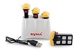 Syma X5UC/X5UW Battery Kit: Charging Cradle + 4 Pack Replacement Batteries