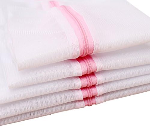 Vchanel Mesh Laundry Bags for Hosiery, Underwear, Blouse, Bra and Lingerie - Set of 5 ( 2 X Large,1 Large, 1 Medium, 1 Small)