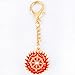 Fengshui Magic Fire Flaming Wheel Keychain Amulet Hanging Charm Anti Negative+ Free Red String Bracelet Sku:W1095