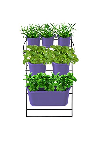 Watex WX058 Mounted Green Wall, Violet Vertical Planter, Purple