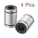 uxcell 4pcs LM10UU 10x19x29mm Double Side Rubber Seal Linear Motion Ball Bearing Bushing