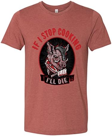 If I stop cooking I will die Unisex Short Sleeve Jersey Tee Heather Clay Medium