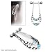 Tribal Shield Helix Cartilage Ear Piercing Cuff with Light Blue Cz Gems