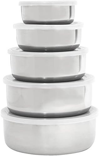 Grande Epicure Heuck Stainless Steel 5-Piece Covered Storage Set