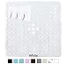 Yimobra Shower Stall Mat Non Slip, 21x21 Inch, Soft Square Bath Mat for Shower with Suction Cups and Drain Holes, Stall Floor Mats for Bathroom, Machine Washable, Bathroom Accessories, White