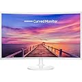 2017 Samsung 32" Full HD 1920 x 1080 Curved LED Ultra Slim Monitor with 16:9, 250cd/m2, 4ms, Gaming Mode, HDMI, Display Port, Headphones Inputs, Glossy White