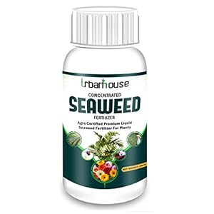 Urbanhouse Concentrate Liquid Seaweed Fertilizer for Plants with Measuring Cup, 25 Ml – 250 Ml