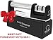 Knife Sharpener for Straight Blade and Serrated Knife Sharpener - Best Knife Sharpener - Kitchen Chef Knife Sharpener - Stainless Steel Knives Sharpening Kit - Best Quality for Men Women Black 2018
