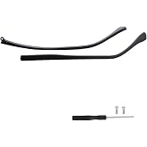 UPIONIC Glasses Replacement Temple, TR90 Eyeglass Arms Legs,Glasses Repair Kit with Screws,Screwdriver,External tooth,Bright Black