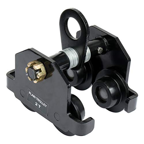 SCITOO 2 Ton Push Beam Trolley For IBeam Gantry Crane Hoist Winch on