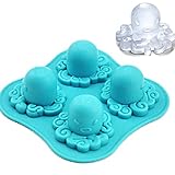 Mini Kitchen Mold Ice Tools Mold Octopus Mold Silicone Chocolate Ice Mould color random Diy Freeze Bar
