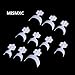 MISMXC 500 Pcs French Short Style Acrylic False Nail Art Tips Finger Sticker Extension Tool，10 Sizes