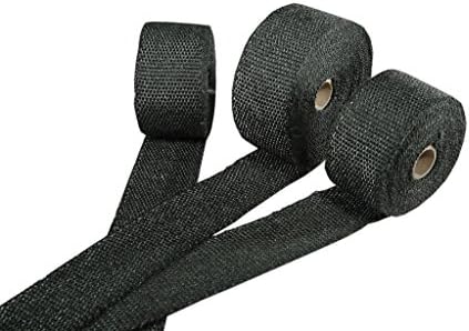 Hooked on Products #HP001/15' High Temperature Black Exhaust/Header Wrap