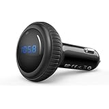 iClever Wireless Bluetooth FM Transmitter Radio Adapter Car Kit with SD Remote Controller, Black