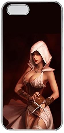 iPhone 5 Case, iPhone 5S Cases - Crystal Clear Hard Protective Case Cover for iPhone 5/5s Assassins Creed Sexy Girl Anti-Scratch Clear Hard Case Bumper for iPhone 5/5S