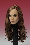 1/6 Scale Female Head Sculpt—Brown long curly hair