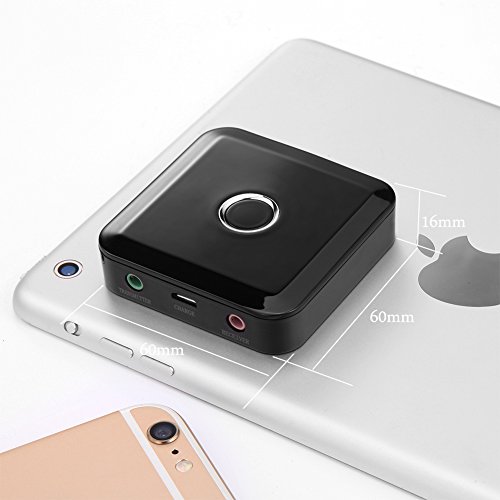 YETOR Bluetooth Transmitter/Receiver for TV PC MP3 MP4 Laptop RCA or 3.5MM Input Jack can Pair 2 Bluetooth headsets Speaker Simultaneously CSR chip Inside - Thumbnail 5