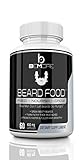 beMore BEARD FOOD | Grow Thicker Fuller Beards Faster with our Pharmaceutical Grade Facial Hair Growth Supplement fortified with Biotin Vitamins | So Say NO to Greasy Beard Oils & Hair Loss Treatments