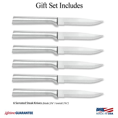 Rada Cutlery Serrated Steak Knife Set Stainless Steel Knives With