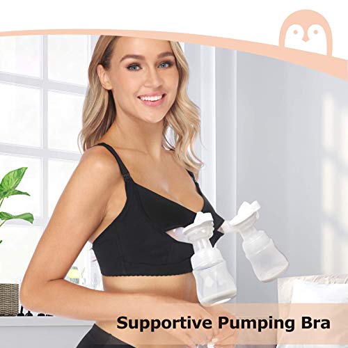 Momcozy Pumping Bras Hand Free for Women, Deep V Breast Pump Bra