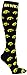 Donegal Bay NCAA Iowa Hawkeyes Dress Socks, Black
