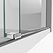 DreamLine Enigma-X 44-48 in. W x 76 in. H Fully Frameless Sliding Shower Door in Brushed Stainless Steel, SHDR-61487610-07