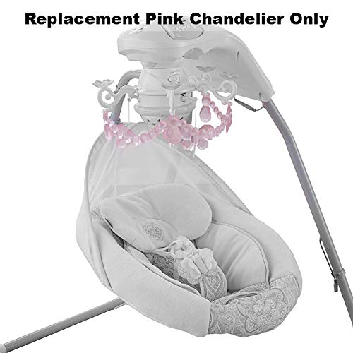 pink chandelier baby swing