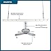 QualGear Pro-AV QG-KIT-S2-3IN-W Projector Mount Kit Accessory Suspended Ceiling 2'x2' Adapter, White