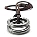 KONOV Vintage Style Alloy Double Ring Pendant Adjustable Leather Cord Mens Necklace...