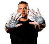 Bear KompleX 3 Hole Hand Grips and Gymnastics Grips Great for Cross Training, pullups, Weight Lifting, Chin ups, Training, Exercise, Kettlebell, More. Protect Your Palms from rips! Small 3hole Gry