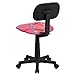 Flash Furniture Multi-Colored Swirl Printed Pink Swivel Task Chair