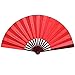 HONSHEN Folding Hand Fan Bamboo Blank Chinese Hand Fan Wedding Party Gift with Traditional Chinese Arts (red)13inch
