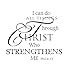 Soledi Wall Decal I Can Do All Things Through Christ Who Strengthens Me Wall Decal Quotes Vinyl Wall Sticker Mural Art Wall Decor Bedroom Living Room, Black