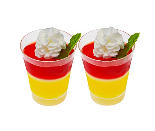 Loreso Round Clear Plastic Disposable Shooter Cups for Serving Desserts, Fruits & Appetizers - Elegant Mini Circular Cups for Parties, Weddings, Sampling, Tasting - Reusable Round Shooters (48CT) - Thumbnail 5