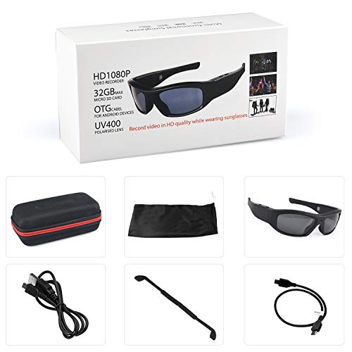 Forestfish Camera Glasses Video Recording Sunglasses 1080P HD Video Recording Camera with 16GB TF Card - Thumbnail 7