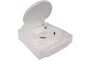 Hzxkqmil Replacement Shell for SEGA Dreamcast DC Retro Video Game Console, Translucent Plastic Housing Case Accessories for Dreamcast DC, Transparent White