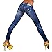 Fvanor 9018 Blue Women Skinny Jeggings Stretchy Sexy Soft Leggings Tights Skinny Pants
