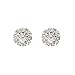 Ammei Bridal Wedding Jewelry for Brides with Crystal Side Comb Earrings Necklace Bracelets 5 Pieces (Rose Gold)