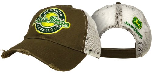 brown john deere hat