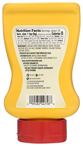 365 EVERYDAY VALUE, ORGANIC YELLOW MUSTARD, 14 OZ