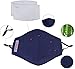 Aniwon Dust Mask, 2 Pack PM 2.5 Anti Dust Pollution Mask With 4 Pcs Activated Carbon Filter Insert,Washable Cotton Mouth Mask With Adjustable Straps (Black+Navy Blue)