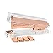 Acrylic Clear Desktop Stapler and Rose Gold with 1000 Staples,Modern Design Office Desk Accessory